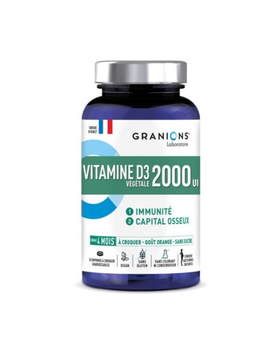 Vitamine D3 2000 UI masticabila